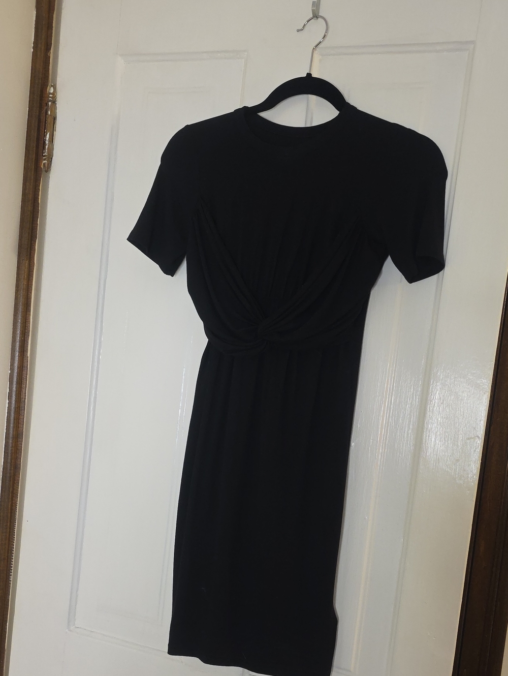 Zadig & Voltaire Black Knot-Front Short Sleeve Dress